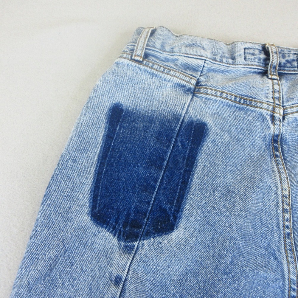 Vetiver Co Wide Leg Jeans Women Large Light Wash Pleated Button Fly Distressed - Picture 7 of 13